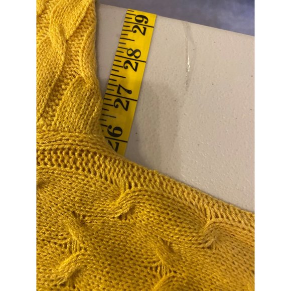 NWT LuLaRoe Harper Cable Knit Pullover Sweater Yellow 2XL - Picture 7 of 8